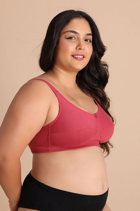 Zivame True Curv Double Layered Non Wired Full Coverage Super Support Bra - Garnet Rose — image 3